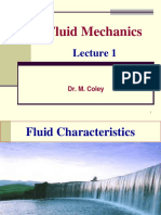 Fluid Mechanics: Dr. M. Coley