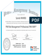 Risk Management Professional (PMI-RMP)
