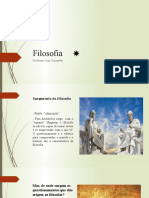 Slide aula surgimento da Filosofia