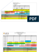 Horario de Generacion 2020 (2do. Semestre) Grupo 1: Universidad Estatal de Sonora