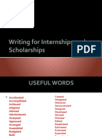 Writing For Internships and Scholarships