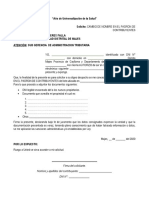 Formato de Solicitud para Cambio de Nombre en El Padrón de Contribuyentes (