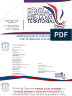 Metodología para La Construcción Del Plan de Desarrollo 2018-2022