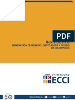 IN-AR-006 Instructivo generación de usuario, contraseña y recibo de inscripción