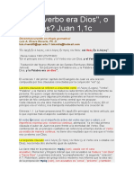 El Verbo era Dios: Refutando un argumento gramatical de los Testigos de Jehová sobre Juan 1,1