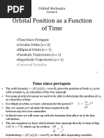 Orbital Position As A Function of Time