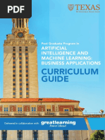 Curriculum Guide: Artificial Intelligence and Machine Learning: Business Applications