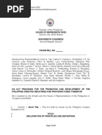 (Draft Substitute Bill) Philippine Creative Industries Act - With Comments (As of 01.18.2021)