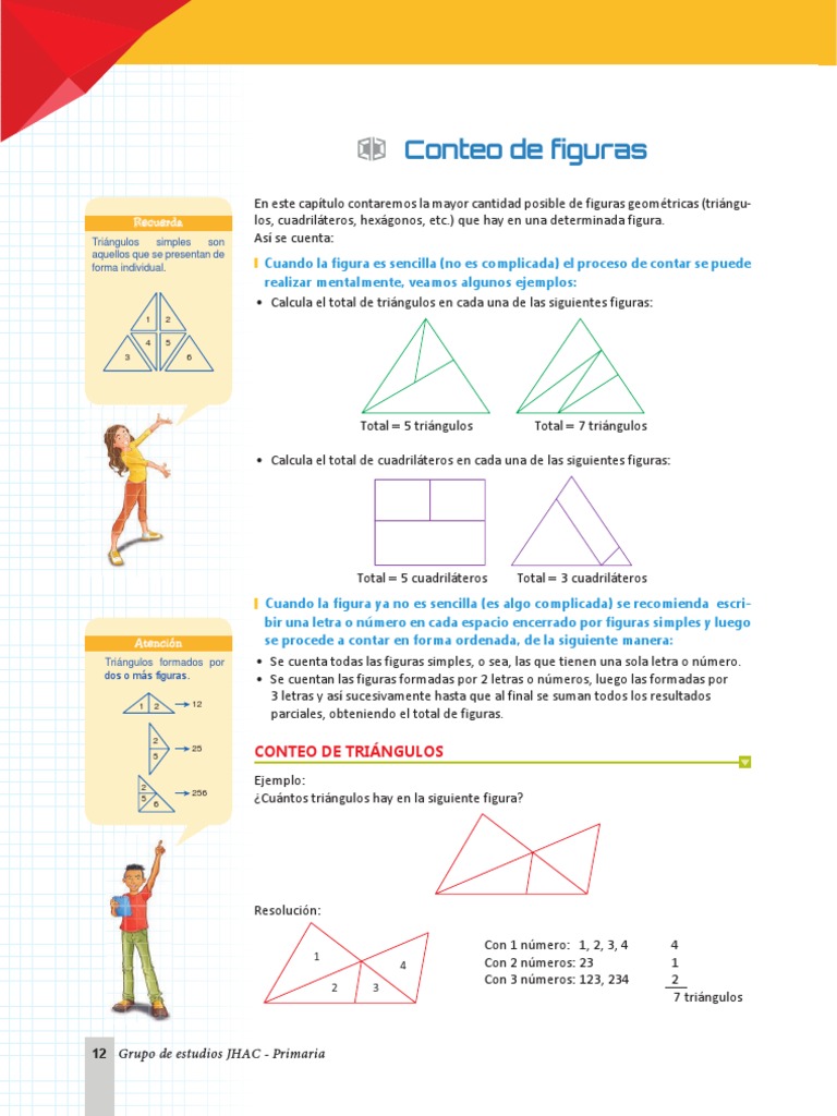 Ejercicios de conteo para preescolar | PDF | Triángulo | Enseñanza de ...