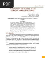 Evaluación y Seguimiento de Los CTE