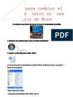 Pasos para Cambiar La Letra en Una Hoja de Word