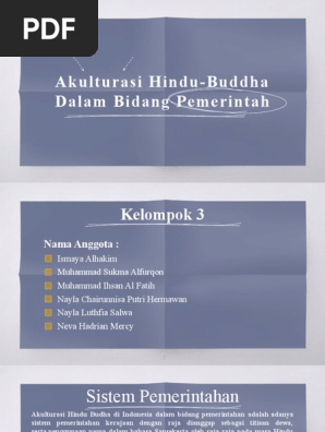 Akulturasi Hindu Budha Dalam Bidang Sistem Pemerintahan