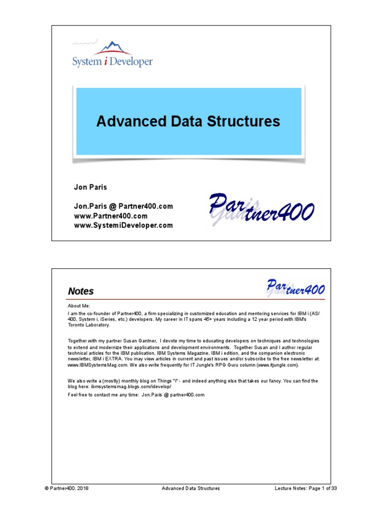 12A AdvancedDSV10.key | PDF | Array Data Structure | Ibm Rpg