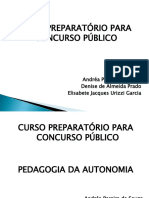 CURSO PREPARATÓRIO PARA CONCURSO PÚBLICO - Pedagogia da Autonomia