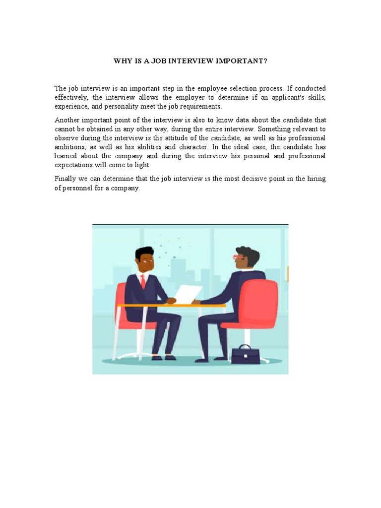Why Is A Job Interview Important PDF