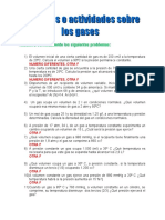 Ejercicios o Actividades Sobre Los Gases