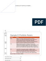 Example of Portfolio Rubric