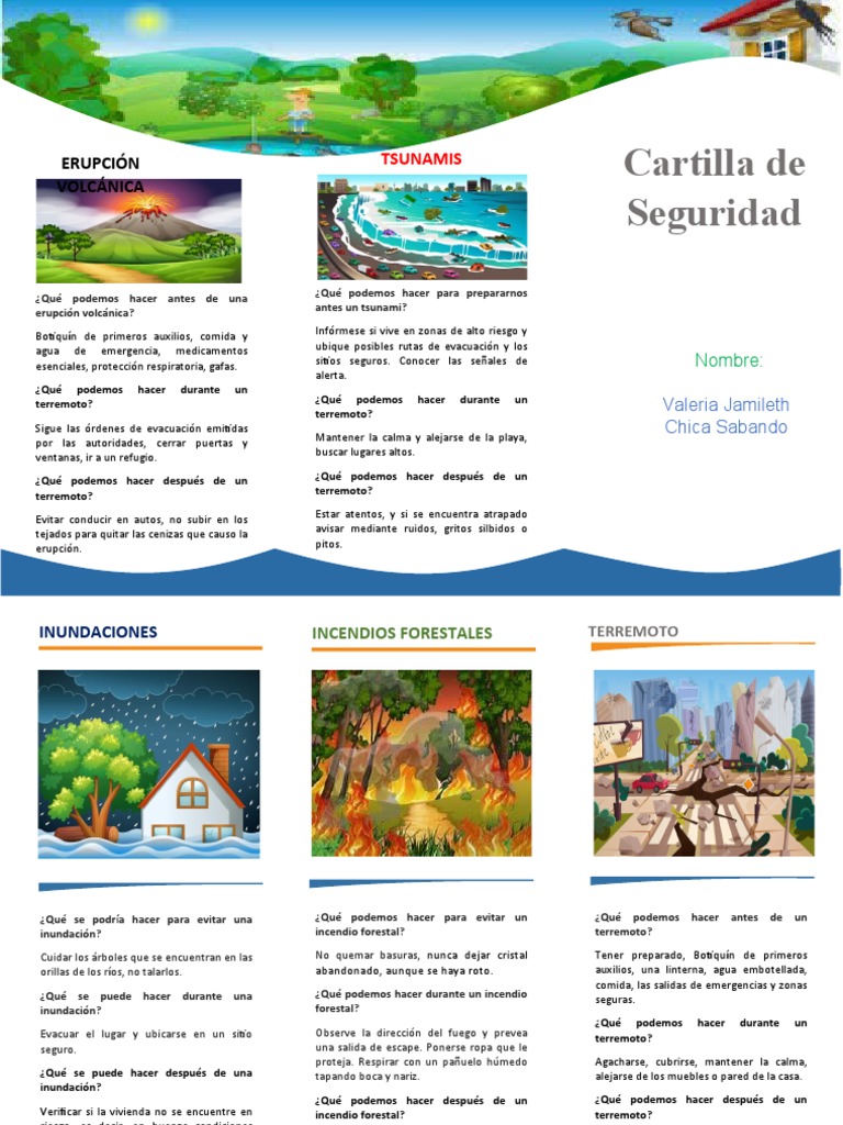 Guía de Seguridad ante Desastres | PDF | Tipos de erupciones volcánicas |  Tsunami, image size:768x1024