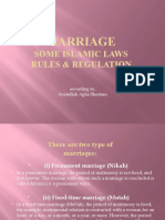 Marriage: Some Islamic Laws Rules & Regulation