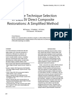 Restorative Technique Selection in Class IV Direct Composite Restorations: A Simplified Method