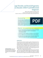 Autism, Language Disorder, and Social (Pragmatic) Communication Disorder DSM-V and Differential Diagnoses