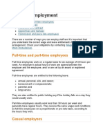 Types of Employment: Full-Time and Part-Time Employees