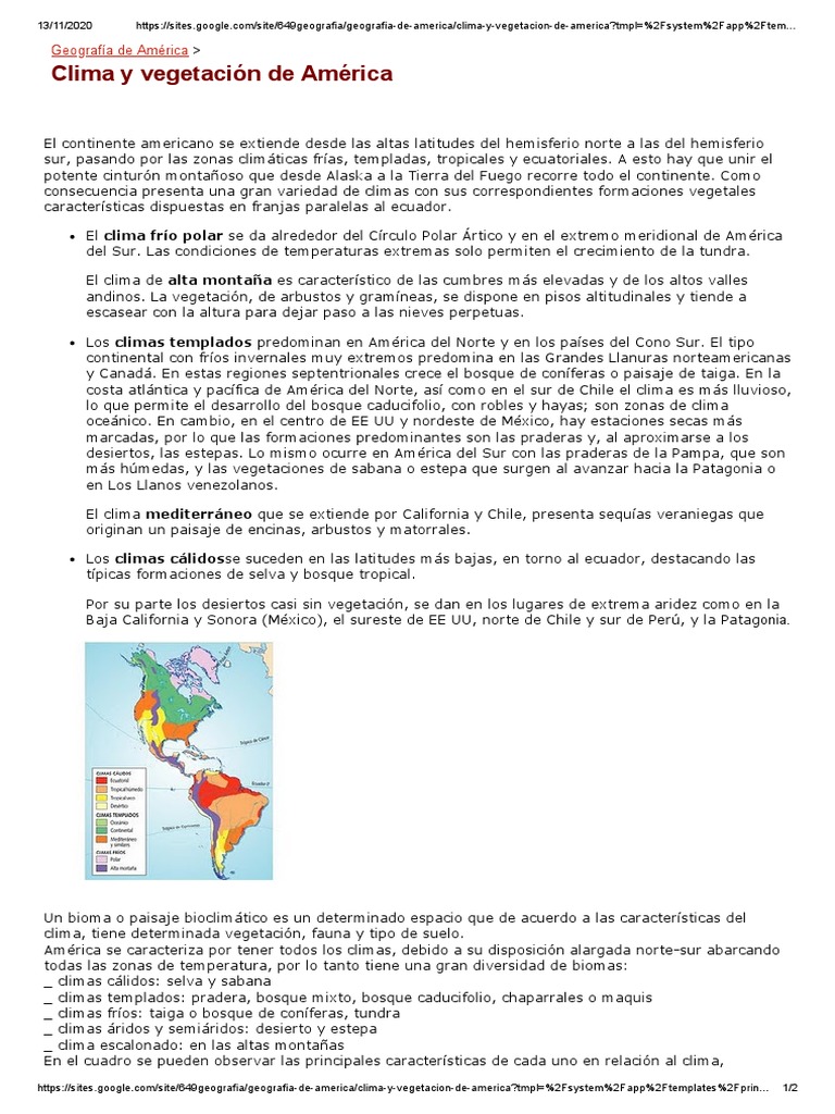 Climas y Biomas de América | PDF | Clima | Américas