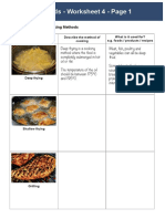 Cooking Methods - Worksheet 4 - Page 1