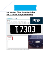Car Number Plate Detection Using MATLAB and Image Processing