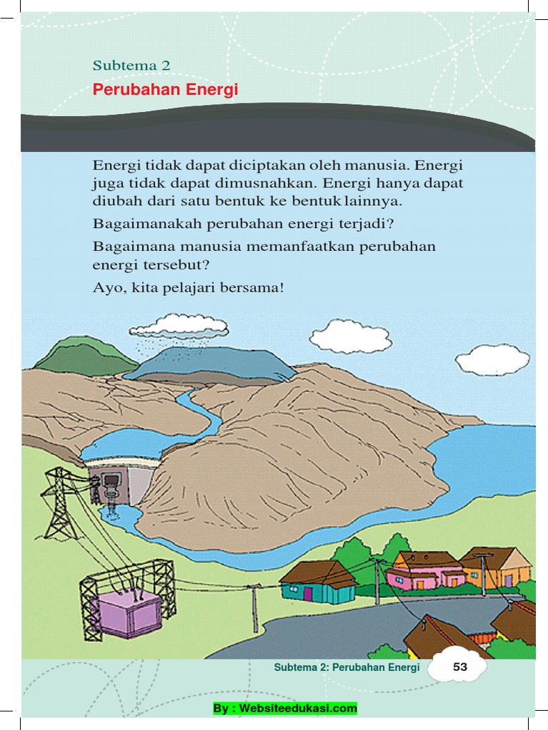 Materi Kelas 3 Tema 6 Subtema 2 Perubahan Energi Websiteedukasi Com