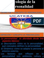 Unidad I Defición y Concepto de Personalidad