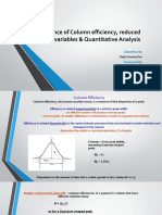 Performance of Column Efficiency, Reduced Variables & Quantitative Analysis