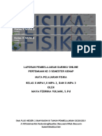 Laporan Pembelajaran Daring Fisika Pertemuan Ke-3 Genap