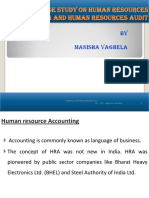 Case Study On Human Resources Accounting and Human Resources Audit