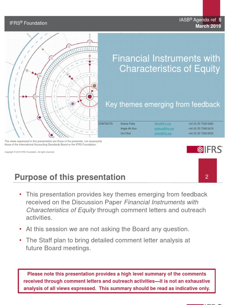 Financial Instruments With Characteristics of Equity Key Themes