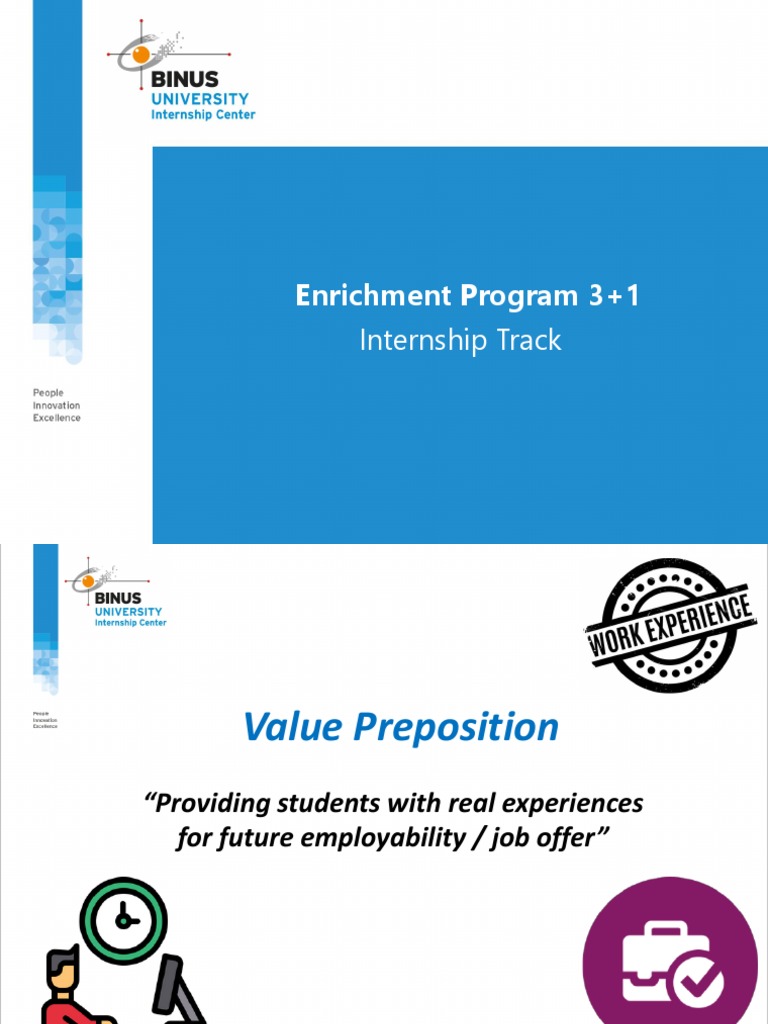 BINUS Enrichment Program Overview | PDF | Internship | Job Hunting