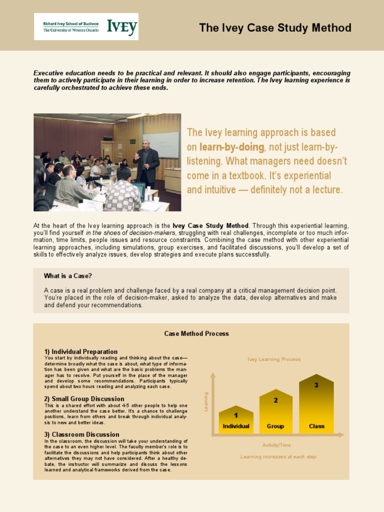 Ivey Case Study Method PDF Case Study Learning