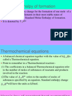 Standard Enthalpy of Formation