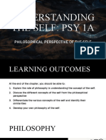 Understanding The Self: Psy 1A