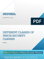 Indurel Module 4 Different Classes of Union Security Clauses