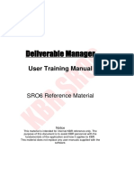 DELIVERABLE MANAGER User Training Manual