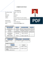 Curriculum Vitae: Personal Detail