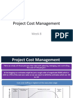 Project Cost Management: Week 8