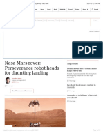 Nasa Mars Rover: Perseverance Robot Heads For Daunting Landing - BBC News