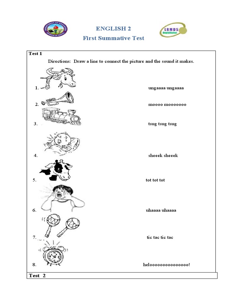 Sound Identification Test for Students | PDF | Language Arts & Discipline