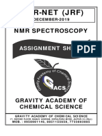 CSIR-NET NMR Spectroscopy Assignment Sheet