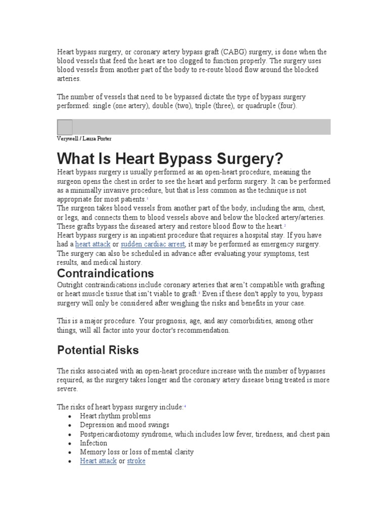 Heart Bypass Surgery PDF Coronary Artery Bypass Surgery Coronary Artery Disease