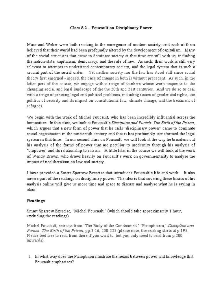 Foucault's Disciplinary Power Explained | PDF | Michel Foucault ...
