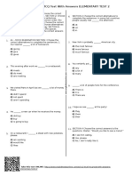 675 - Esl A1 Level MCQ Test With Answers Elementary Test 2