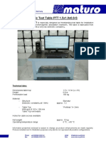 Plastic Test Table PTT 1.5x1.0x0.8-S: Technical Data